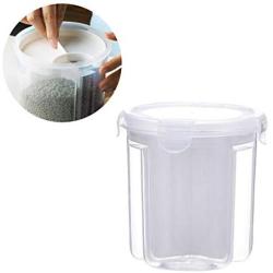 UPKOCH 2pcs Kitchen Food Containers Clear Airtight Dry Food Storage Organizer with Lids for Fridge Cabinet Baking Supplies Flour Size S