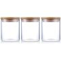 TNKML Glass Seasoning Jar Spice Jar Glass Storage Tank With Glass Lid Kitchen Food Container To Make It Sealed 500Ml 3 Pack
