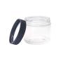 ljdeals 16 oz Clear PET Plastic Jars with Lids, Refillable Empty Round Containers, Pack of 6, BPA Free, Made in USA, 6 Labels, Perfect for Kitchen, Cosmetic, Lotion, Personal Care Products and more