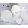 6 PCS 50ML 1.7OZ Weiße PP-Gesichtspflege-Creme-Flaschen mit Liner Dome-Deckel Leere Refillbare Dichtungssichere Kosmetikbehälter Körpercreme-Töpfe Boxen Lotion-Dispenser Behälter Balsam-Lagerbehälter