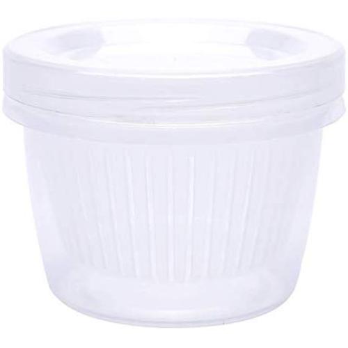 Apehuyuan 4 Pack 500ml Double layer Food Storage Containers with Lids Double drain storage box BPA-Free Reusable Plastic Food Container