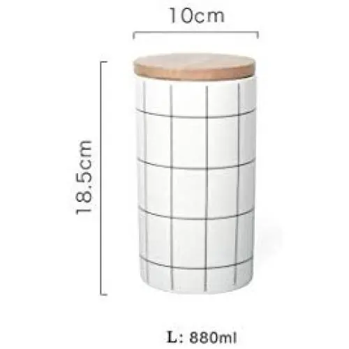 Round Heat Resistant Ceramic Sealed Tank Large Storage Jar 3Pcs/ Set With Lid Sugar Food Storage Box Decor Storage Bottle,L