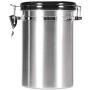 YOCrazy-US Direct 304 Stainless Steel Premium Coffee Canister - Stainless Steel Storage Container with Scoop - Keeps Your Coffee Airtight Fresh and Flavorful