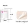 Glass Food Storage Jar Containers with Lid Vacuum Seal, Food Saver Preserving Air Tight Storage Container Jar for Dry Food/Cereal/Pasta/Candy/Cookie (30oz)