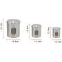Cwg Set of 3 Tea Sugar and Coffee Storage Canister Stainless Steel Airtight Food Canister Jars with Window