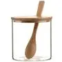 LQQGXLCondiment bottle, jar condiment storage box Spice jar glass cruet food storage container sugar and salt set with lid spice jar