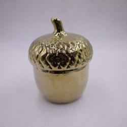 LLDKA Golden Ceramics Tank Hazel Pine Cone Sugar Spezia Jars Home Table of The Storage Decoration Jewelery Jar of Spices,Gold