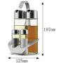 LQQGXLCondiment bottle, jar condiment storage box Spice jar Oil dispenser Glass storage jar Spice jar Small sealed food storage container Spice storage box