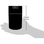 Tightvac - 1 oz to 6 ounce Airtight Multi-Use Vacuum Seal Portable Storage Container for Dry Goods, Food, and Herbs - Black Cap & Body