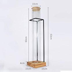 HOUSIYU Food Storage Container Sealed Container for Coffee Beans/Tea/Dried Fruit/Milk Tea/Coffee Shop/Product Display Glass Jar, 6010CM