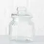 WHW Whole House Worlds Iconic Ribbed and Knob Topped Clear Glass Kitchen Storage Jars, Set of 3, Air Tight Seals, 9, 7 1/2, and 6 Inches Tall WHW Whole House Worlds Iconic Ribbed and Knob Topped Clear Glass Kitchen Storage Jars, Set of 3, Air Tight Seals, 9, 7 1/2, and 6 Inches Tall