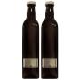 Viva Haushaltswaren # 36945 # 2X Oil Bottle 500 ml Glass Bottle with Screw Cap Write-On Labels Included ? 5.8 x 5.8 x 26 cm, Brown