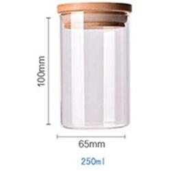 Glass Jar With Lid Cookie Jar Kitchen Jars And Lids Candy Jar For Spices Glass Container Y2 Bamboo lip