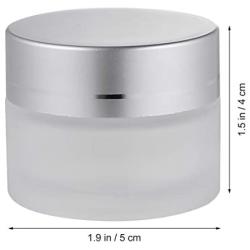 KESYOO 6pcs 30g Frosted Glass Cosmetic Cream Jar Bottle With Lid Empty Cream Containers Refillable Glass Face Cream Pot For Makeup Lip Balms Eyeshadow