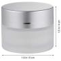KESYOO 6pcs 30g Frosted Glass Cosmetic Cream Jar Bottle With Lid Empty Cream Containers Refillable Glass Face Cream Pot For Makeup Lip Balms Eyeshadow