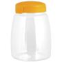 HABI Biscuit Jar with Lid, Assorted Colours, 2.8l, Transparent