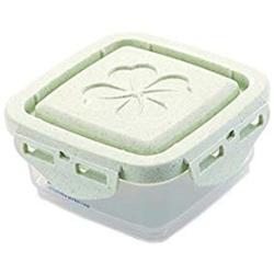 HOMELUNY Set of 4 Airtight Jars Kitchen with Scale Storage Box Plastic Food Cereal Storage Containers for Candy, Cookie, Rice, Sugar,Flour,Snacks Keeping Food Dry & Fresh Green 240ml
