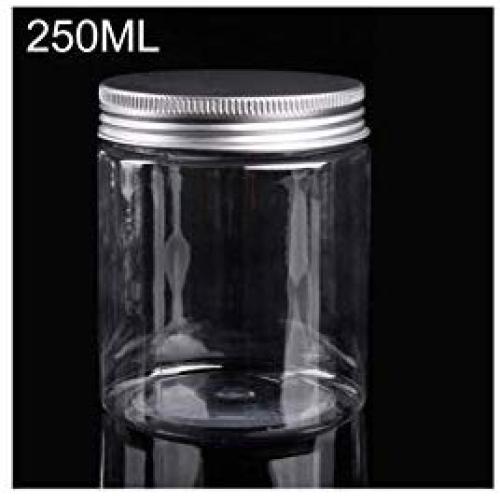 Portable Cosmetic Mini Travel Empty Bottle Jar Round Aluminum Cover Plastic Make Up Bottling Box Makeup Cosmetic Face Cream Jar,250Ml