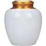Luftdichte Lebensmittelbehälter Schalen mit Deckeln Große, Keramik Porzellan Müsli Behälter Dose Cookie Jar für Küchenregal Organisation Mehl Reis Süßigkeiten Groß, 1L, 12x14cm (Farbe: Weiß)