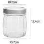 Kitchen storage tank, glass transparent food jar, sealed grain jar with lid