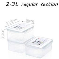 Storage Tank PP Plastic Transparent Sealed cans Food Storage Storage Tank (Size : 2.3L)