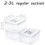 Storage Tank PP Plastic Transparent Sealed cans Food Storage Storage Tank (Size : 2.3L)