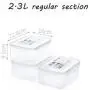 Storage Tank PP Plastic Transparent Sealed cans Food Storage Storage Tank (Size : 2.3L)