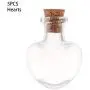 Glass Jars Bottles With Cork Stoppers 5pcs/pack Mini Glass Cork Bottles Empty Sample Jars Wishing Bottle Wedding Home Decoration Pendants Cork Stopper Storage Vial