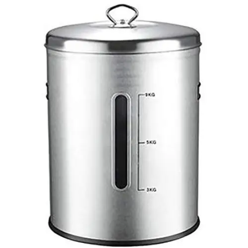 Contenant en Acier Inox Étanch, Conservation Alimentaire, Café, Snacks, Lait en Poudre, Sucre, Farine, avec Couvercle (Couleur : Argent, Taille : 12KG) Contenant en Acier Inox Étanch, Conservation Alimentaire, Café, Snacks, Lait en Poudre, Sucre, Farine, avec Couvercle (Couleur : Argent, Taille : 12KG)