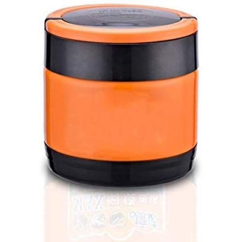 Thermos Food Jar Thermos Stainless Food Flask,Leakproof Vacuum Insulated Food Containers Lunch Box,Portable (Color : Orange, Size : 1000ml)
