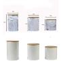 HHXQXB Storage Container for Ceramic Food, Spice Jug Tea, Coffee, Spice, Sugar, Salt and More Mat Coating, WearCO2 and Preserves The Freshness of Food (White)