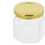 Bouteilles en verre Mini 7Penn avec Caps Dorés et Étiquettes 24pk 1.5oz (45mL) - Petites Bouteilles Hexagonales Idéales pour Miel ou Créations d'Artisanat. Bouteilles en verre Mini 7Penn avec Caps Dorés et Étiquettes 24pk 1.5oz (45mL) - Petites Bouteilles Hexagonales Idéales pour Miel ou Créations d'Artisanat.