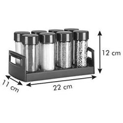Tescoma Spice jars in stand SEASON 8 pcs, anthracite