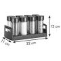 Tescoma Spice jars in stand SEASON 8 pcs, anthracite