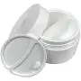 12 weiße Glaskonsolen 4 oz Kosmetikcreme Behälter Verpackung Hohlkappen Kunststoff