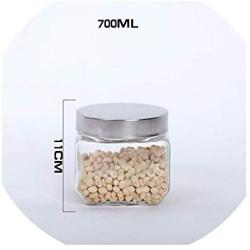 Lead Free Food Glass Jars Miscellaneous Grains Sealed Cans Storage Tanks Piggy Bank Kitchen Storage Jars Transparent Bottles,700Ml