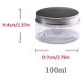 Travel Sample Containers, Tea Storage Jar, Incense Powder Container - Small Plastic Jars with Lids, Clear Plastic Containers, Set of 5(25ml, 30ml, 50ml, 80ml, 100ml)