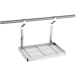 Marie Hanging Mesh Spice Rack Organizer with 600mm Hanging Rod for Kitchen Seasoning Jar Storage Shelf