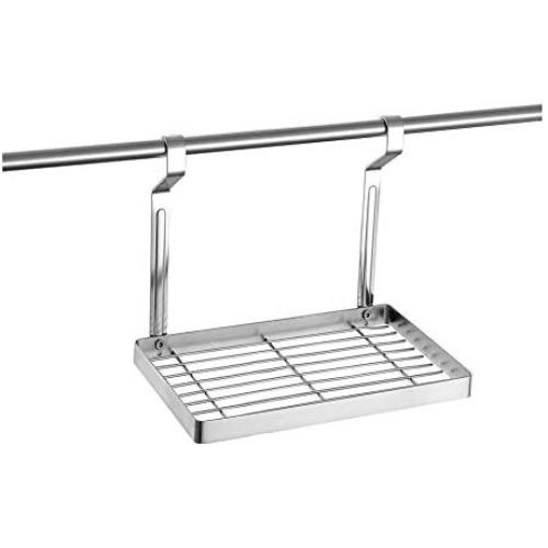 Marie Hanging Mesh Spice Rack Organizer with 600mm Hanging Rod for Kitchen Seasoning Jar Storage Shelf