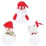 Toyvian 3pcs Christmas Candy Jars Christmas Gift Box Santa Reindeer Snowman Candy Holder Ornament Christmas Supplies for Cookies Biscuit Candy