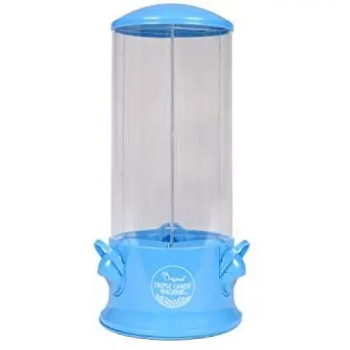 Handy Gourmet Triple Candy Machine - Store & Organize 3 Unique Snacks -360 Degree Spin (Blue)