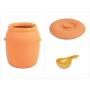 Hyangnam Yoeop Breathing Ocher Rice Jar Storage Container with Silicone Protective Cap 15 kg (33 lbs), Environmentally Friendly Material, Far-infrared Radiation Emission (Yellow Ocher)