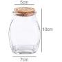Klar Glas Süßigkeitenbehälter Set – 2 Stück Kleine Keksdosen mit Deckel für Tee-Behälter (250 ml / 68,5 oz)