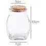 Clear Glass Candy Jar Set - 2 Pcs Small Cookie Container with Lid Tea Storage Canisters (250 ML/68.5 OZ)