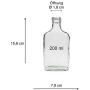 Viva Haushaltswaren Set of 30 Glass Bottles Schnapps Bottles 200ml. A Funnel