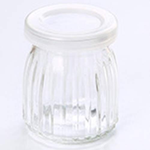 Glass Jar Yogurt Jars pudding Jar with Lid Glass Containers with Cap for Yogurt, Milk, Jam,Mousse and More?¨3PC,150ML)