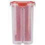 Multi-grain Storage Box Separated Sealed With Souble Lid Rotating Cover Storage tank Red,L