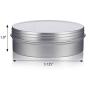 4 oz Metal Steel Tin Flat Container with Tight Sealed Twist Screwtop Cover (6 Pack)