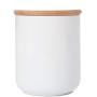 White Ceramic Kitchen Canister Container with Airtight Wood Lid Food Storage Jar Sugar Container Salt and Pepper Storage Containers Candy Jar Spices and Tea Jar Coffee Canister,23.7 Floz White Ceramic Kitchen Canister Container with Airtight Wood Lid Food Storage Jar Sugar Container Salt and Pepper Storage Containers Candy Jar Spices and Tea Jar Coffee Canister,23.7 Floz