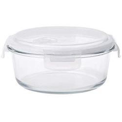 Kitchen Food Storage Jar Airtight Food Storage Glass Food Container Heat Resistant With Lid High Capacity Strong Sealing Round Used For Fruit Salad Snack Vegetables Storage,950ML (Size : 950ML)